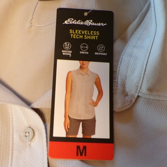 Eddie Bauer Ladies' Sleeveless Gray Tech Shirt Size - M - Picture 6 of 8